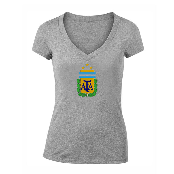 Women's Argentina National Soccer Team V-Neck T-Shirt