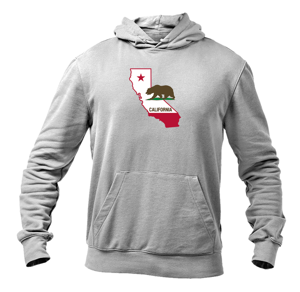 Men's California Bear Map Softstyle Midweight Hooded Sweatshirt