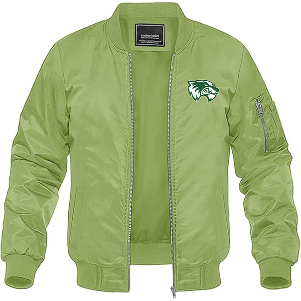 Men's Utah Valley Wolverines Lightweight Bomber Jacket Windbreaker Softshell Varsity Jacket Coat