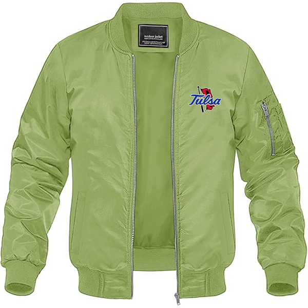 Men's Tulsa Golden Hurricane Lightweight Bomber Jacket Windbreaker Softshell Varsity Jacket Coat