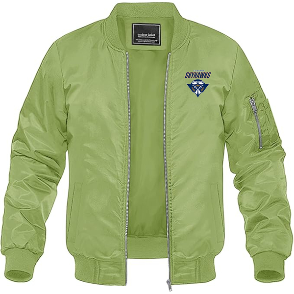 Men's Tennessee Martin Skyhawks Lightweight Bomber Jacket Windbreaker Softshell Varsity Jacket Coat