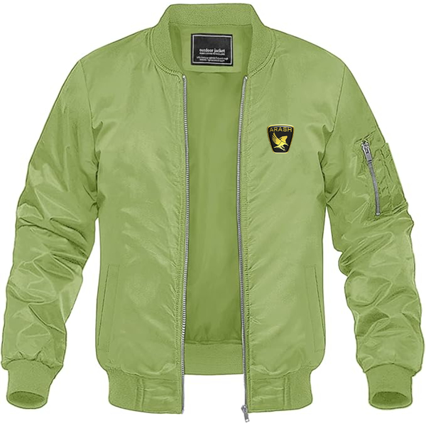 Men's Arash Logo Lightweight Bomber Jacket Windbreaker Softshell Varsity Jacket Coat
