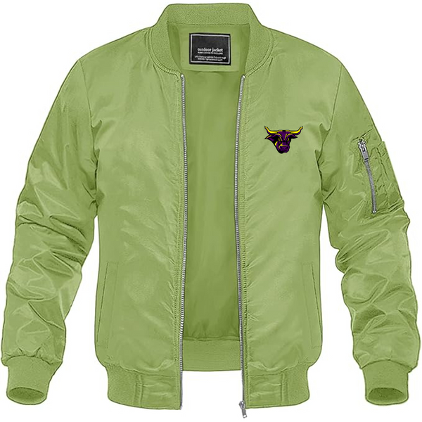 Men's  Minnesota State Mavericks Logo Lightweight Bomber Jacket Windbreaker Softshell Varsity Jacket Coat