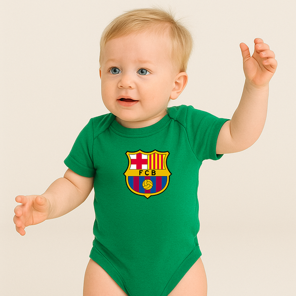 Baby F.C. Barcelona Soccer Romper Onesie