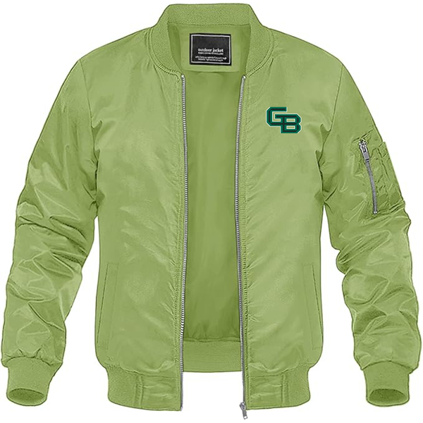 Men's  Wisconsin Green Bay Phoenix Lightweight Bomber Jacket Windbreaker Softshell Varsity Jacket Coat