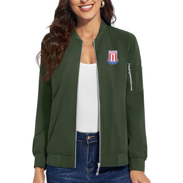 Women's Stoke City Soccer  Premium Bomber Jacket Outerwear