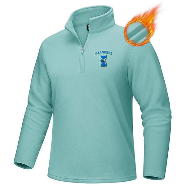 Men's  Texas AM CC Islanders  MAGCOMSEN Men_s Quarter-Zip Pullover Polar Fleece Sweatshirt Stand Collar Long Sleeve Shirt for Men Thermal Winter Fall