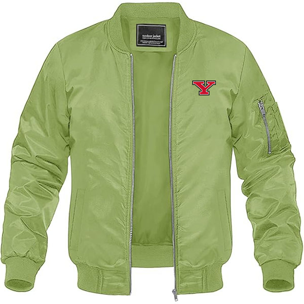 Men's  Youngstown State Penguins  Lightweight Bomber Jacket Windbreaker Softshell Varsity Jacket Coat