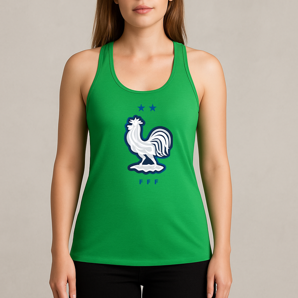 Women's France National Soccer Team  Racerback Tank Top