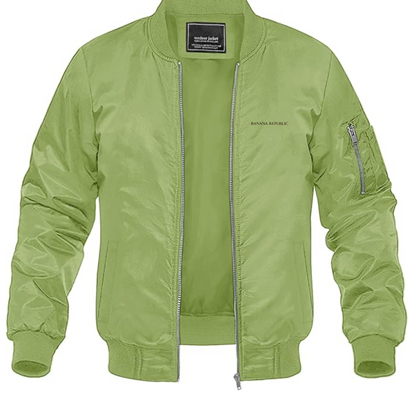 Men's Banana Republic Lightweight Bomber Jacket Windbreaker Softshell Varsity Jacket Coat