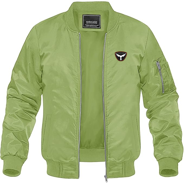 Men's Zacua  Logo Lightweight Bomber Jacket Windbreaker Softshell Varsity Jacket Coat