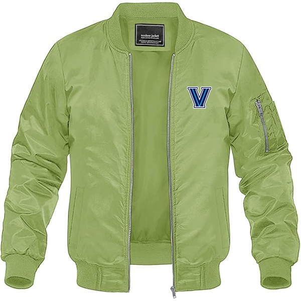 Men's Villanova Wildcats Lightweight Bomber Jacket Windbreaker Softshell Varsity Jacket Coat