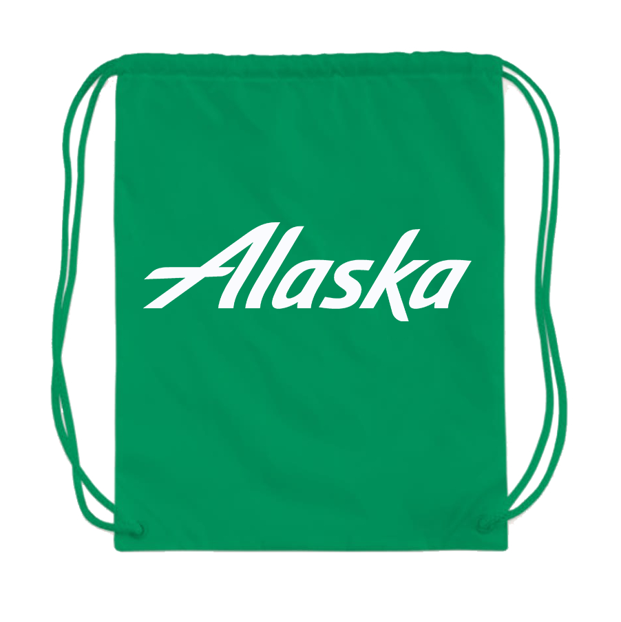 Alaska Airline Drawstring Bag