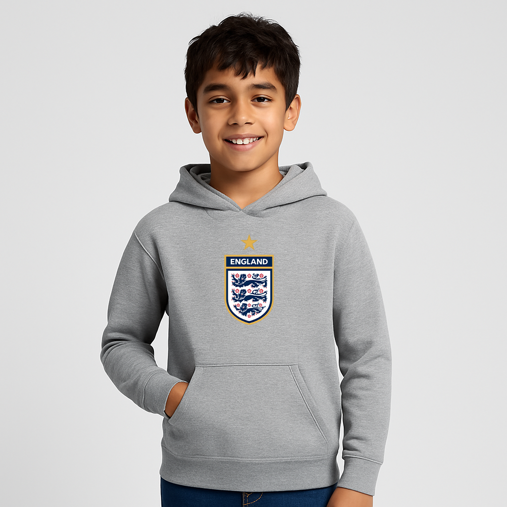 Youth Kids England National Soccer Team  Pullover Hoodie