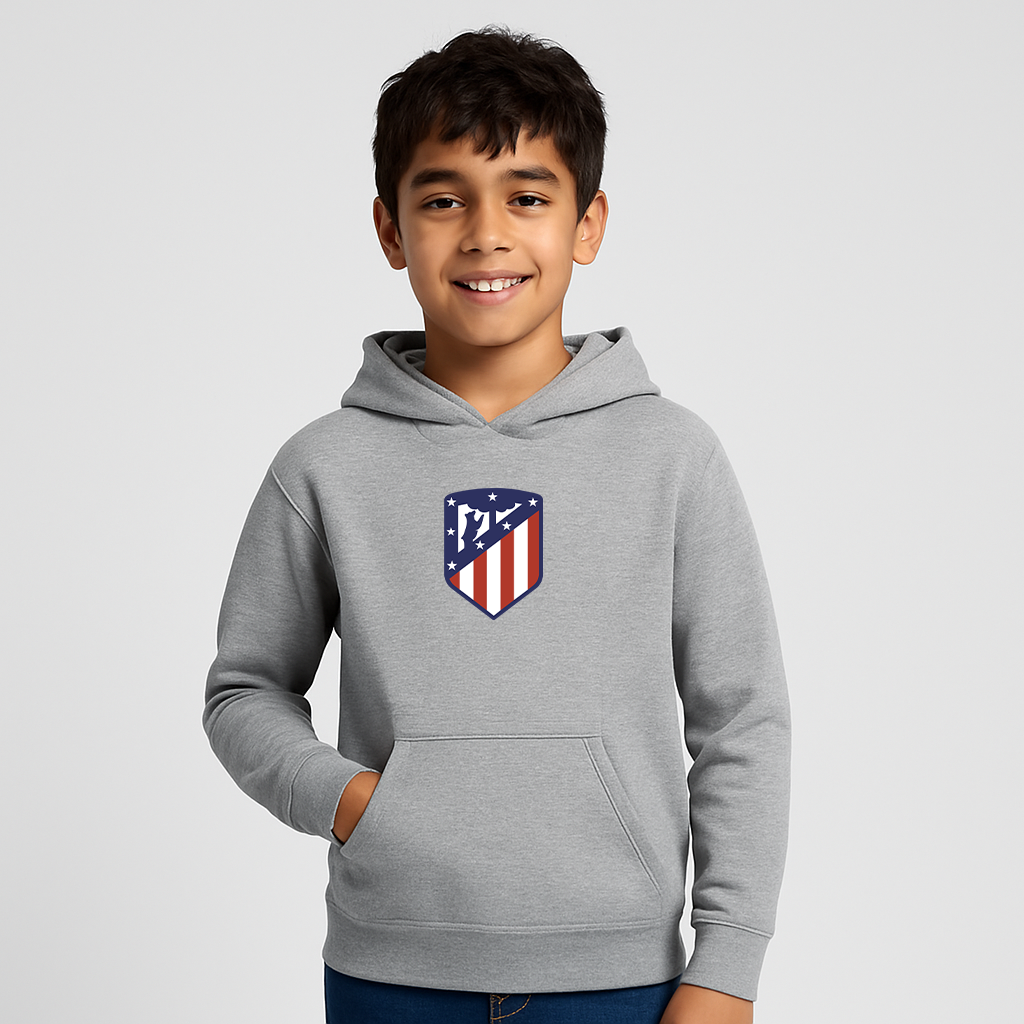 Youth Kids Atletico Madrid FC Pullover Hoodie