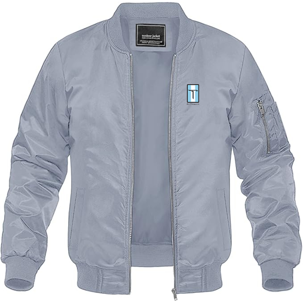 Men's De Tomaso Logo Lightweight Bomber Jacket Windbreaker Softshell Varsity Jacket Coat