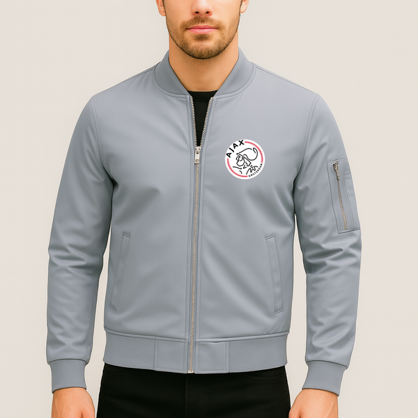 Men's Amsterdamsche FC Ajax Lightweight Bomber Jacket Windbreaker Softshell Varsity Jacket Coat