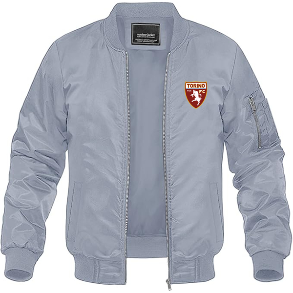 Men's Torino Soccer   Lightweight Bomber Jacket Windbreaker Softshell Varsity Jacket Coat