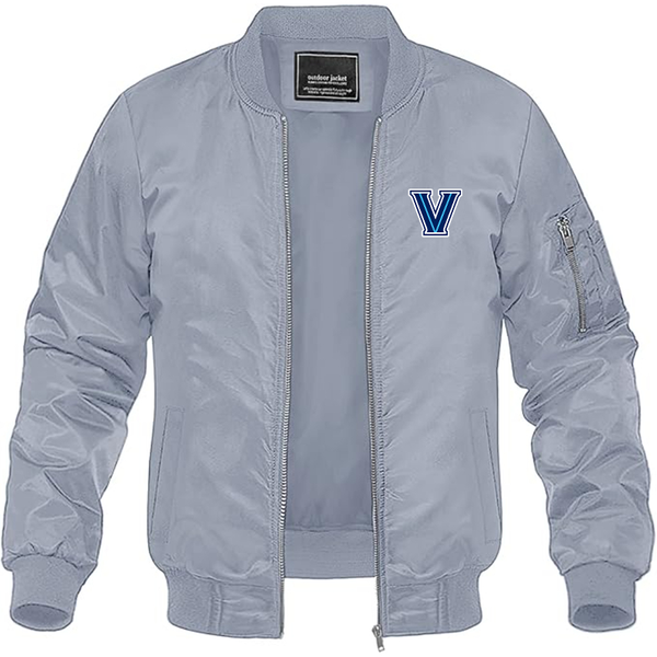 Men's Villanova Wildcats Lightweight Bomber Jacket Windbreaker Softshell Varsity Jacket Coat