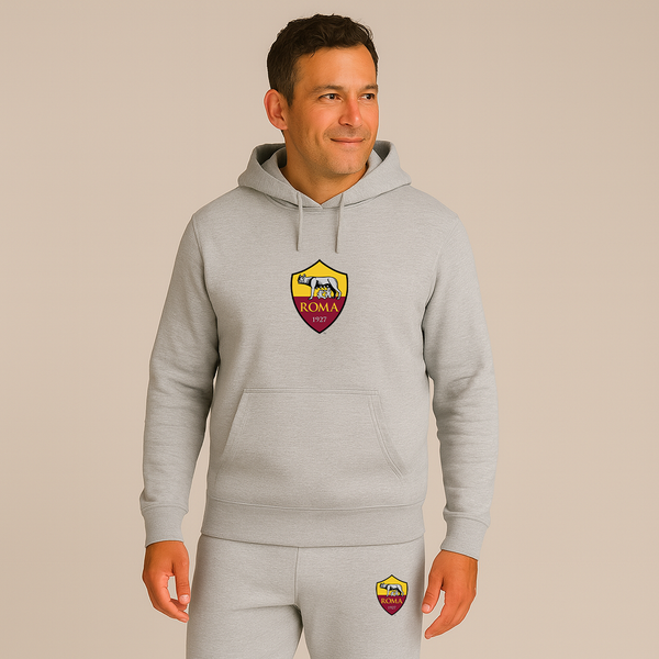 Men's AS Roma FC Logo Hoodie Joggers Set