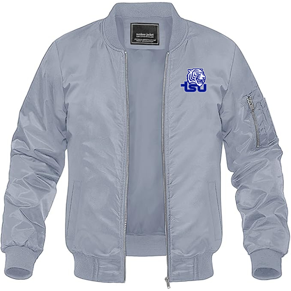 Men's Tennessee State Tigers Lightweight Bomber Jacket Windbreaker Softshell Varsity Jacket Coat