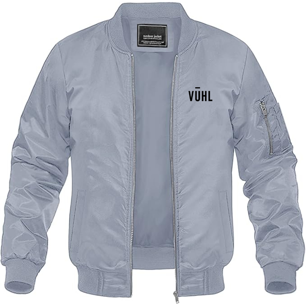 Men's VUHL Logo Lightweight Bomber Jacket Windbreaker Softshell Varsity Jacket Coat
