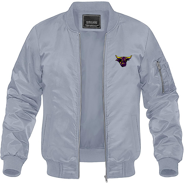 Men's  Minnesota State Mavericks Logo Lightweight Bomber Jacket Windbreaker Softshell Varsity Jacket Coat