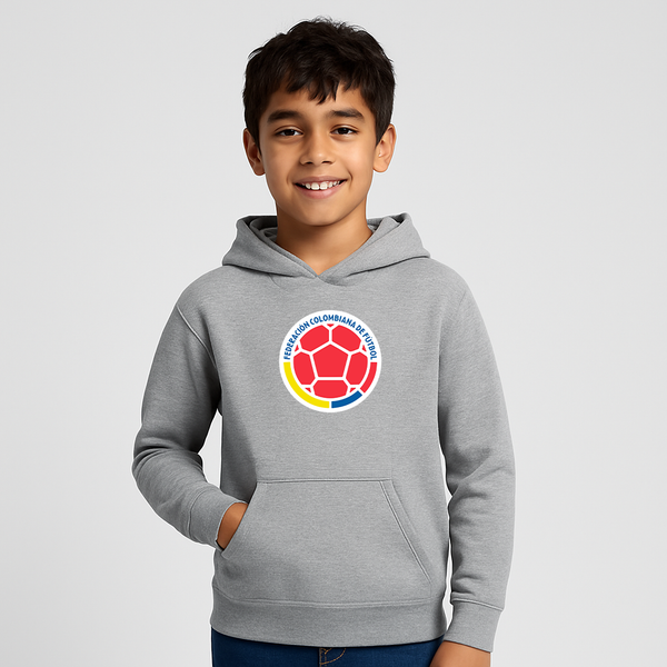 Youth Kids Colombia National Soccer Team Pullover Hoodie