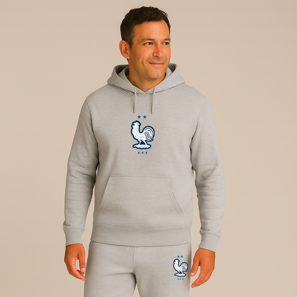 Men's France National Soccer Team  Logo Hoodie Joggers Set