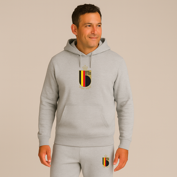Men's Belgium National Soccer Team Logo Hoodie Joggers Set