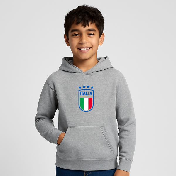 Youth Kids Italy National Soccer Team Pullover Hoodie