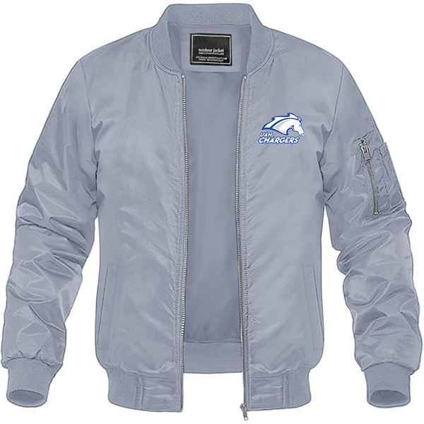 Men's Alabama Huntsville Chargers   Lightweight Bomber Jacket Windbreaker Softshell Varsity Jacket Coat