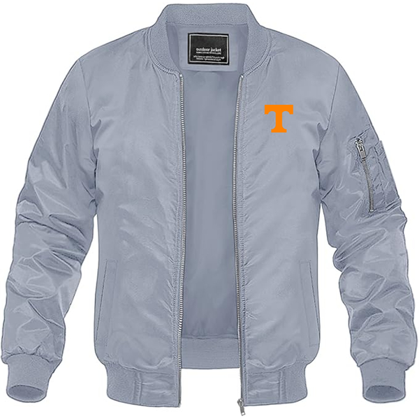 Men's Tennessee Volunteers Lightweight Bomber Jacket Windbreaker Softshell Varsity Jacket Coat