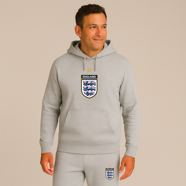 Men's England National Soccer Team Logo Hoodie Joggers Set