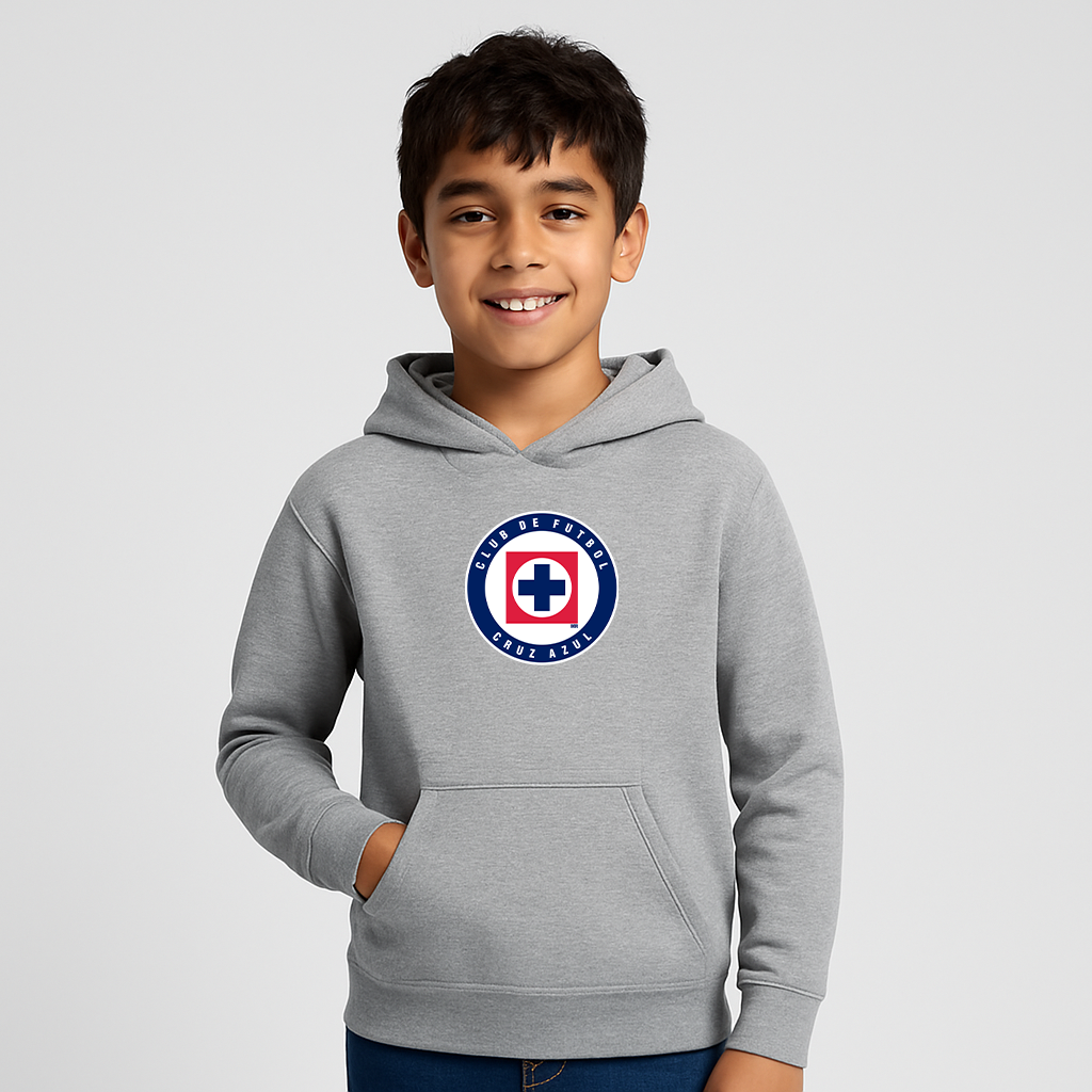 Youth Kids Cruz Azul Football Club Pullover Hoodie