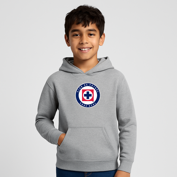 Youth Kids Cruz Azul Football Club Pullover Hoodie