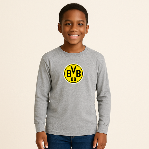 Youth Kids Borussia Dortmund BVB FC Long Sleeve T-Shirt