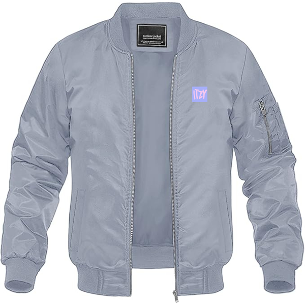 Men's  Itzy Logo Lightweight Bomber Jacket Windbreaker Softshell Varsity Jacket Coat