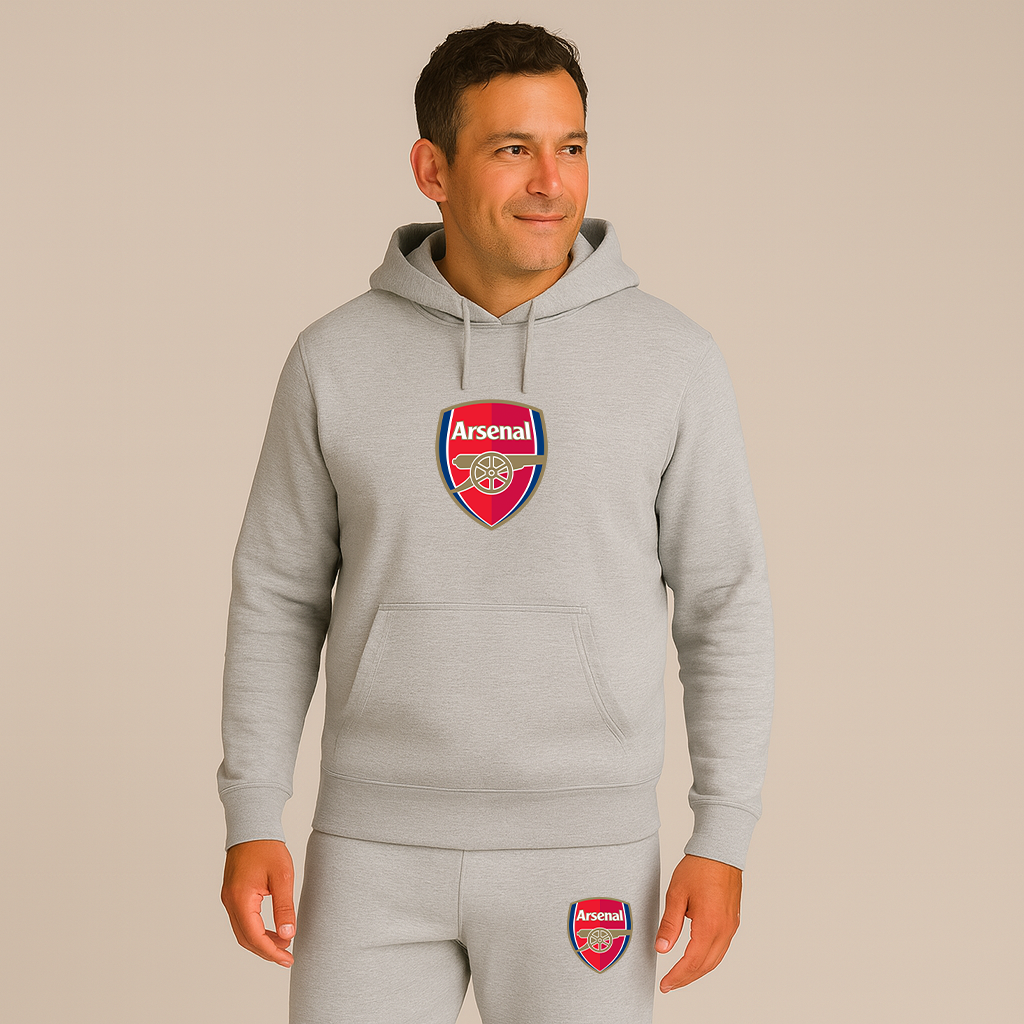 Men's Arsenal Soccer Logo Hoodie Joggers Set