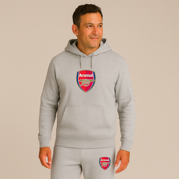 Men's Arsenal Soccer Logo Hoodie Joggers Set