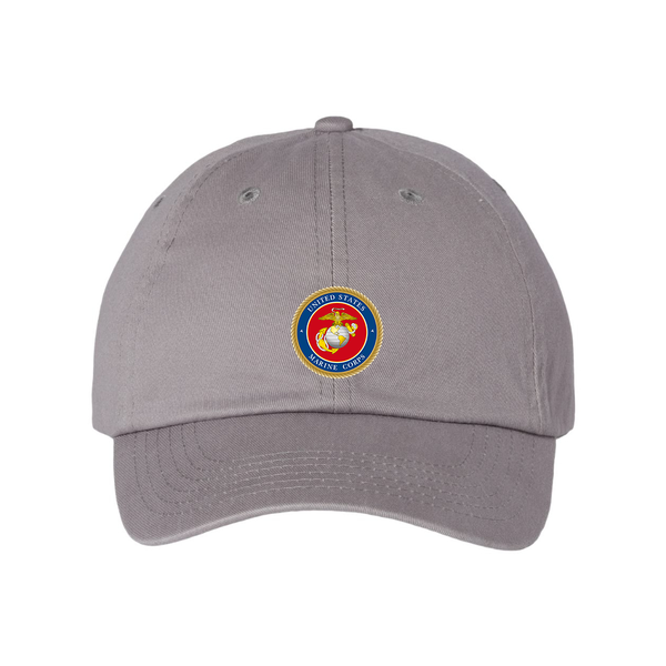 USMC Emblem Valucap Adult Bio-Washed Classic Dad Hat