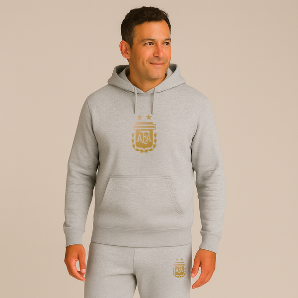 Men's Argentina Soccer Hoodie Joggers Set