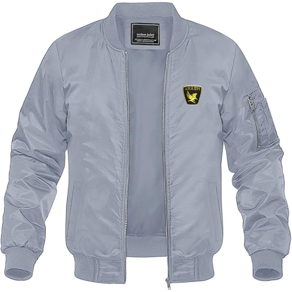 Men's Arash Logo Lightweight Bomber Jacket Windbreaker Softshell Varsity Jacket Coat