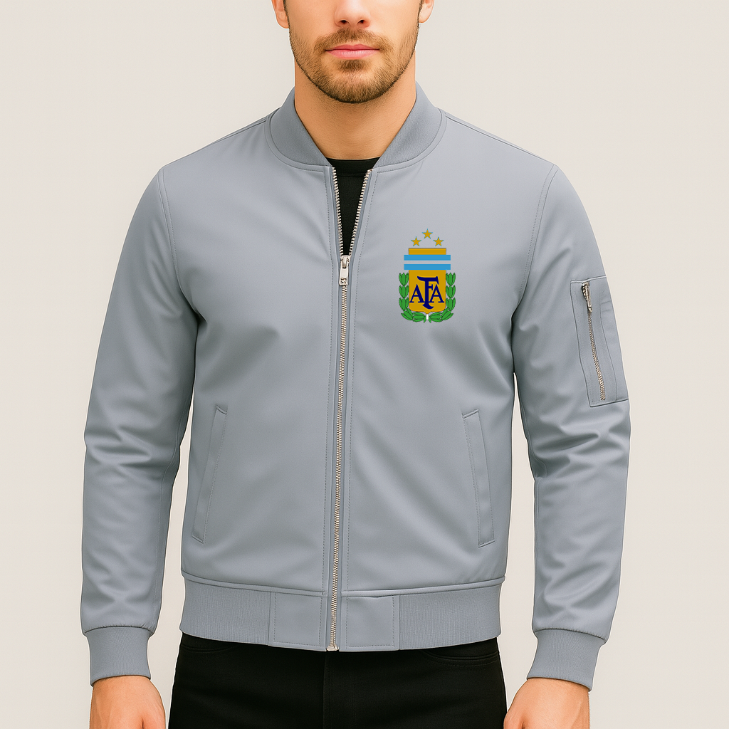 Men's Argentina National Soccer Team Lightweight Bomber Jacket