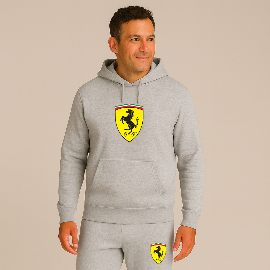 Men’s Ferrari Motorsport Car Hoodie Joggers Set
