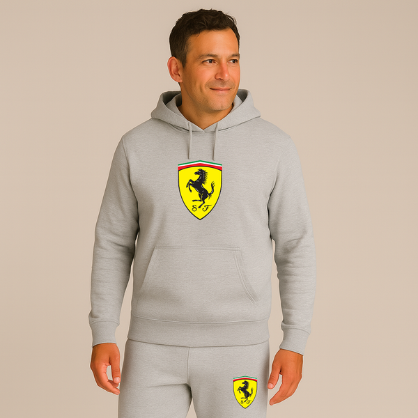 Men’s Ferrari Motorsport Car Hoodie Joggers Set