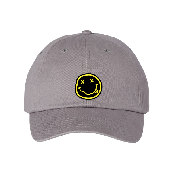 Nirvana Yellow and Black Face Valucap Adult Bio-Washed Classic Dad Hat