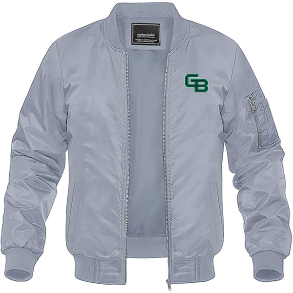 Men's  Wisconsin Green Bay Phoenix Lightweight Bomber Jacket Windbreaker Softshell Varsity Jacket Coat