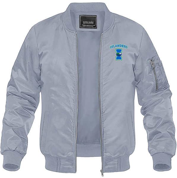 Men's  Texas AM CC Islanders  Lightweight Bomber Jacket Windbreaker Softshell Varsity Jacket Coat