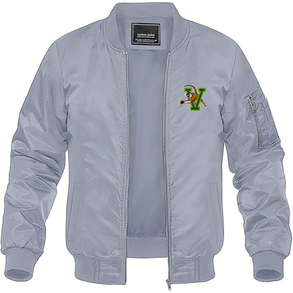 Men's Vermont Catamounts  Lightweight Bomber Jacket Windbreaker Softshell Varsity Jacket Coat